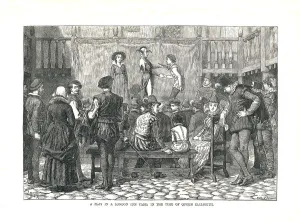 Walter Thornbury Prints: A Play in an Elizabethan London Inn Yard, 1878 Artist: Walter Thornbury
