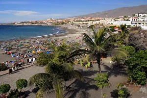 Sunbathing Prints: Playa de Torviscas beach, Playa de las Americas, Tenerife, Canary Islands, 2007
