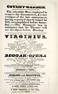 Theatre Royal Prints: Playbill for the Theatre Royal Covent Garden, 1828