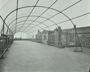 Playground Prints: Playground on roof, School of Building, Brixton, London, 1936