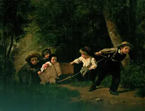 Aberdeen Art Gallery Museums Prints: Playing at Horses, 1861. Creator: Pierre Edouard Frere