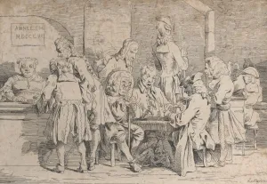 Board Game Prints: Playing Tric Trac, 1763. 1763. Creator: Philip James de Loutherbourg