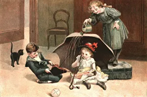 Pretence Prints: Playtime in the Nursery; Just like a Real Wet Day