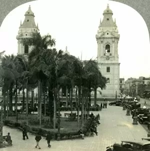 Capital City Collection: The Plaza de Armas and the Cathedral of Lima, Peru, c1930s. Creator: Unknown