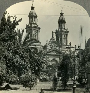 The Plaza de Armas and Cathedral, Santiago, Chile, c1930s. Creator: Unknown