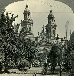 Joaquin Collection: The Plaza de Armas and Cathedral, Santiago, Chile, c1930s. Creator: Unknown