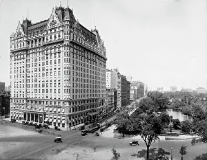 Central Park Prints: The Plaza Hotel and Central Park, New York, N.Y. between 1900 and 1910. Creator: Unknown