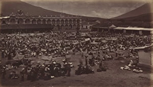 Eadweard James Muybridge Gallery: Plaza and Viceroys Palace-Antigua de Guatemala, 1877. Creator: Eadweard J Muybridge