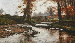 Hoosier Group Prints: Pleasant Run, 1885. Creator: Theodore Clement Steele