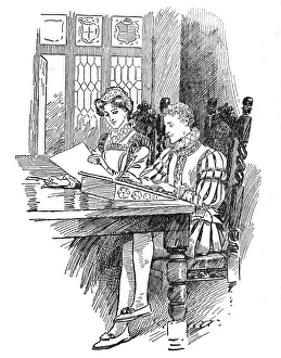 Scrutoire Prints: It Is Pleasant To Think Of Him Working Quietly With His Lovely Sister In His Glorious