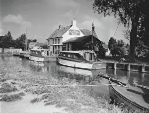 Holiday Prints: The Pleasure Boat Inn, Norfolk Broads, c1955. Creator: Arthur Charles Kirby Ware