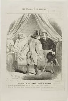 Visit Collection: The Pleasure of a Doctors Consultation (plate 11), 1843. Creator: Charles Emile Jacque