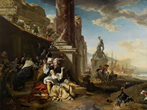 Jan Weenix Prints: The pleasure party, 1667. Creator: Jan Weenix