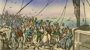 Margate Gallery: The Pleasures of a Margate Steam Packet, 1838. Artist: Henry Thomas Alken