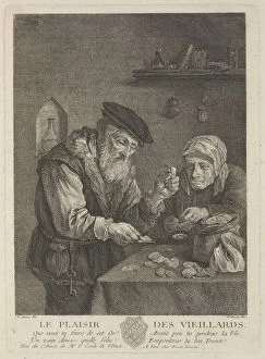 Basan Gallery: Pleasures of Old Age (after the painting by David Teniers the Younger), Mid of the 18th cen