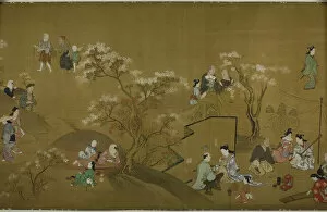 Folding Screen Gallery: Pleasures of the Seasons, c. 1700. Creator: Hishikawa Morohira