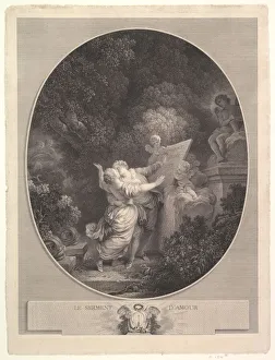 Pledge Gallery: The Pledge of Love, 1786. Creator: Jean Mathieu