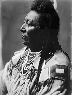 Shells Prints: Plenty Coups, Crow Indian, head-and-shoulders portrait