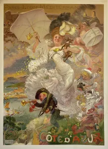 Railroad Prints: PLM - Cote d'Azur, 1898. Creator: Willette