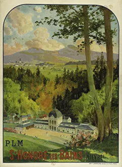 Rail Transport Prints: P.L.M. St Honoré-les-Bains (Nièvre), 1910. Creator: Tauzin, Louis (1842-1915)