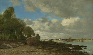 Eugene Boudin Prints: Plougastel, The Ferry Crossing, 1873. Creator: Eugene Louis Boudin