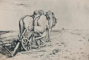 The Plough, mid-late 19th century, (1946). Artist: Alphonse Legros The Plough, mid-late 19th century, (1946). Artist: Alphonse Legros