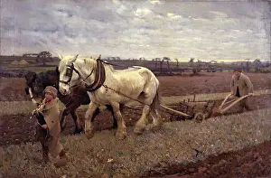 Grandchild Prints: Ploughing, 1889. Creator: George Clausen