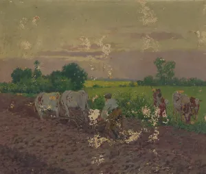 Plough Prints: Ploughing, around 1906. Creator: Gustav Mally