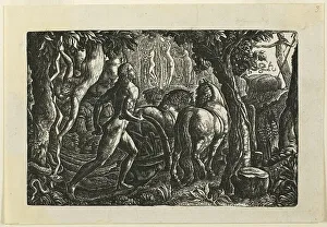 Woodcut On Paper Prints: The Ploughman, 1827. Creator: Edward Calvert