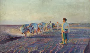Leon Prints: Plowing in the Ukraine, 1892. Creator: Leon Wyczolkowski