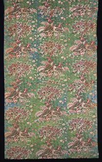Plum Trees and Pheasants (Furnishing Fabric), England, c. 1830 / 40