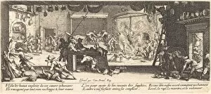 Plunder Gallery: Plundering a Large Farmhouse, c. 1633. Creator: Jacques Callot