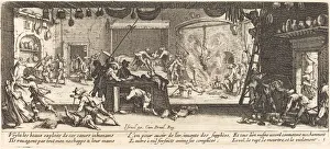 Plundering a Large Farmhouse, c. 1633. Creator: Jacques Callot