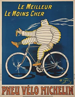 Racing Car Prints: Pneu Velo Michelin, 1912. Creator: O Galop, (Marius Rossillon) (1867-1946)