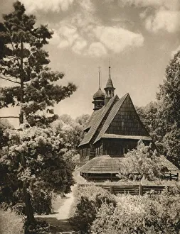 Silesia Prints: Pniow (Oberschlesien) - Wooden church, 1931. Artist: Kurt Hielscher