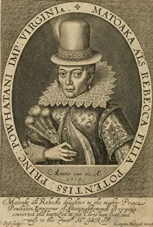 Passe Gallery: Pocahontas, 1616. Creator: Passe, Simon de (um 1595-1647)