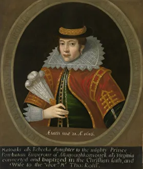 Rebecca Prints: Pocahontas, after 1616. Creator: Unknown
