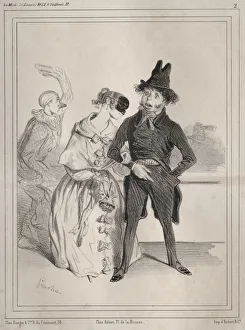 1831 1870 Prints: Pochades de carnaval: Cest singulier! elle me dit que je suis Philibert Desormeaux…