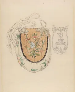 Stitching Prints: Pocket Case or Reticule, c. 1936. Creator: Rosalia Lane