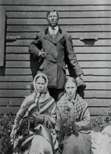 Kamchatka Krai Russia Prints: Podprugin with his family, 1883. Creator: IL Kalinovskii