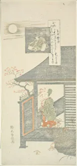 Poem by Ariwara no Narihira, from the series Six Famous Poets (Rokkasen), c