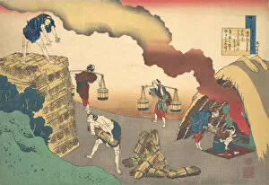 Katsushika Hokusai Gallery: Poem by Gon-Chunagon Sadaie, from the series One Hundred Poems