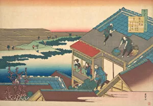 Hokusai Gallery: Poem by Ise, from the series One Hundred Poems Explained by the Nurse (Hyakunin isshu