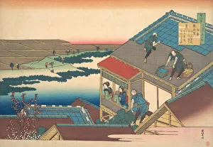 Construction Site Prints: Poem by Ise, from the series One Hundred Poems Explained by the Nurse (Hyakunin isshu