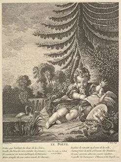 Creativity Gallery: The Poet, ca. 1753. Creator: Claude Augustin Duflos le Jeune