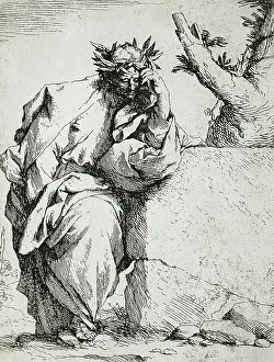 Ribera Giuseppe Prints: The Poet, between circa 1620 and circa 1621. Creator: Jusepe de Ribera