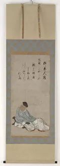 Kakejiku Collection: The Poet Kakinomoto no Hitomaro, Muromachi or Momoyama period, 16th century