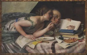 The poet and his muse, 1925. Creator: Schwarzschild, Alfred (1874-1948)