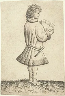 Poetry Reading Prints: A Poet Reading, 1430s. Creator: Master of the Playing Cards