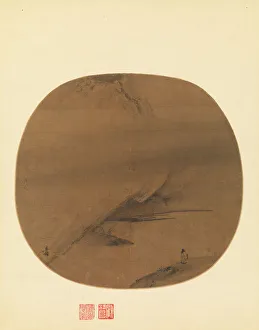Illusion Gallery: Poet strolling by a marshy bank, early 13th century. Creator: Liang Kai (Chinese